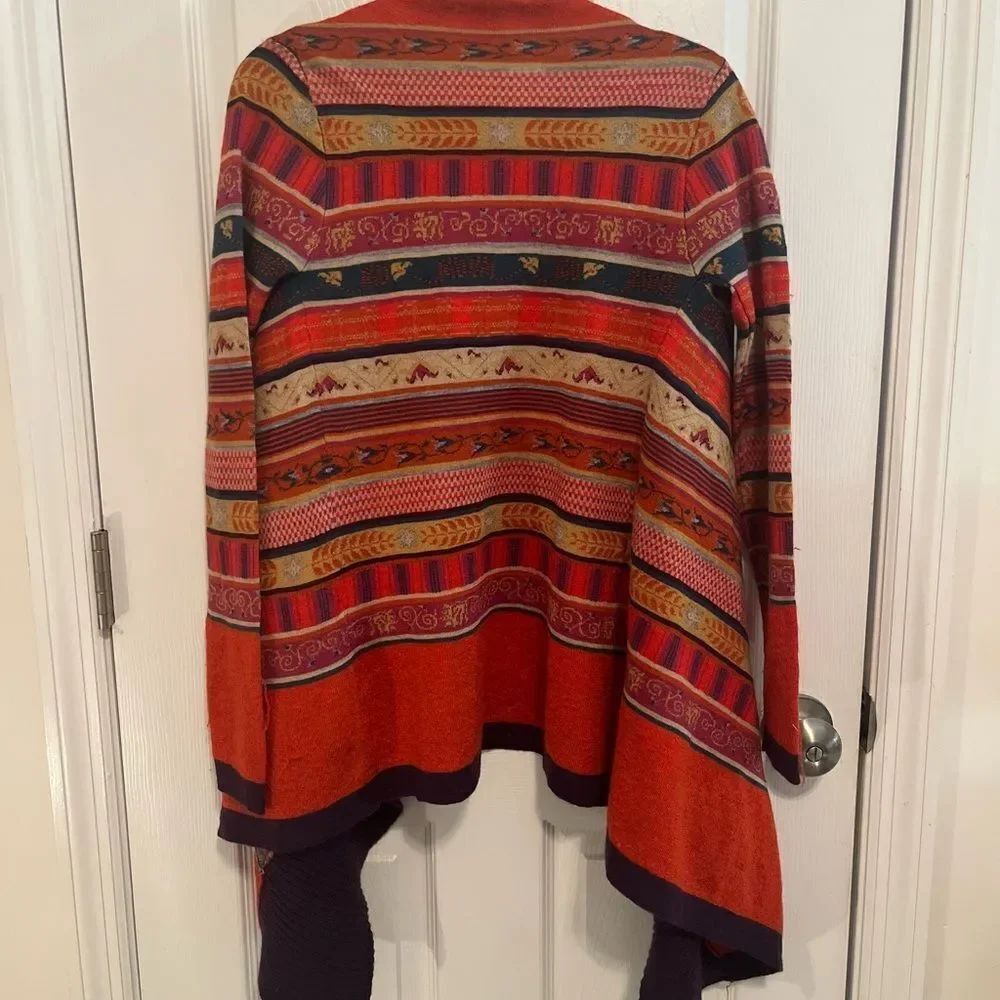 Freeway Multicolor Striped Poncho - Picture 5 of 7